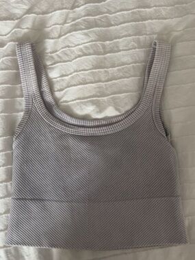Rock and Rags “spill the tea” Tank in greyish
